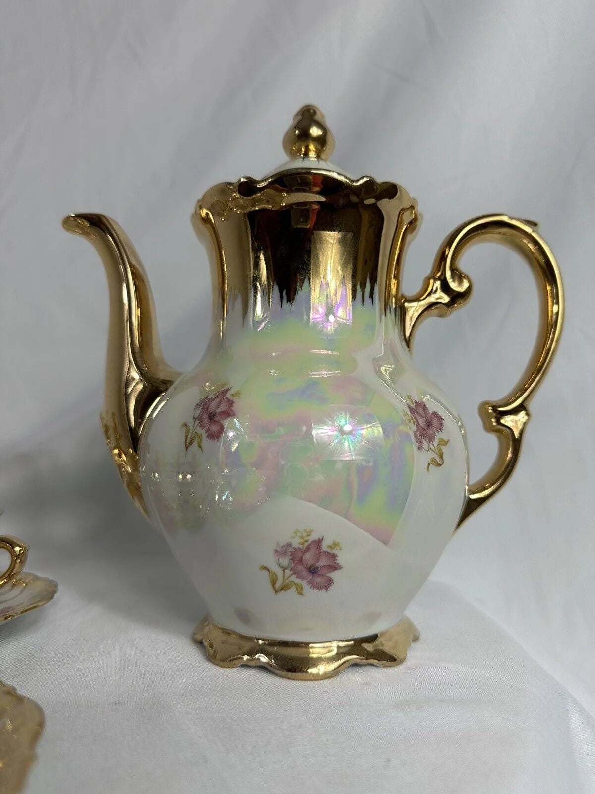 Iridescent Mitterteich Bavaria Lusterware Tea Set