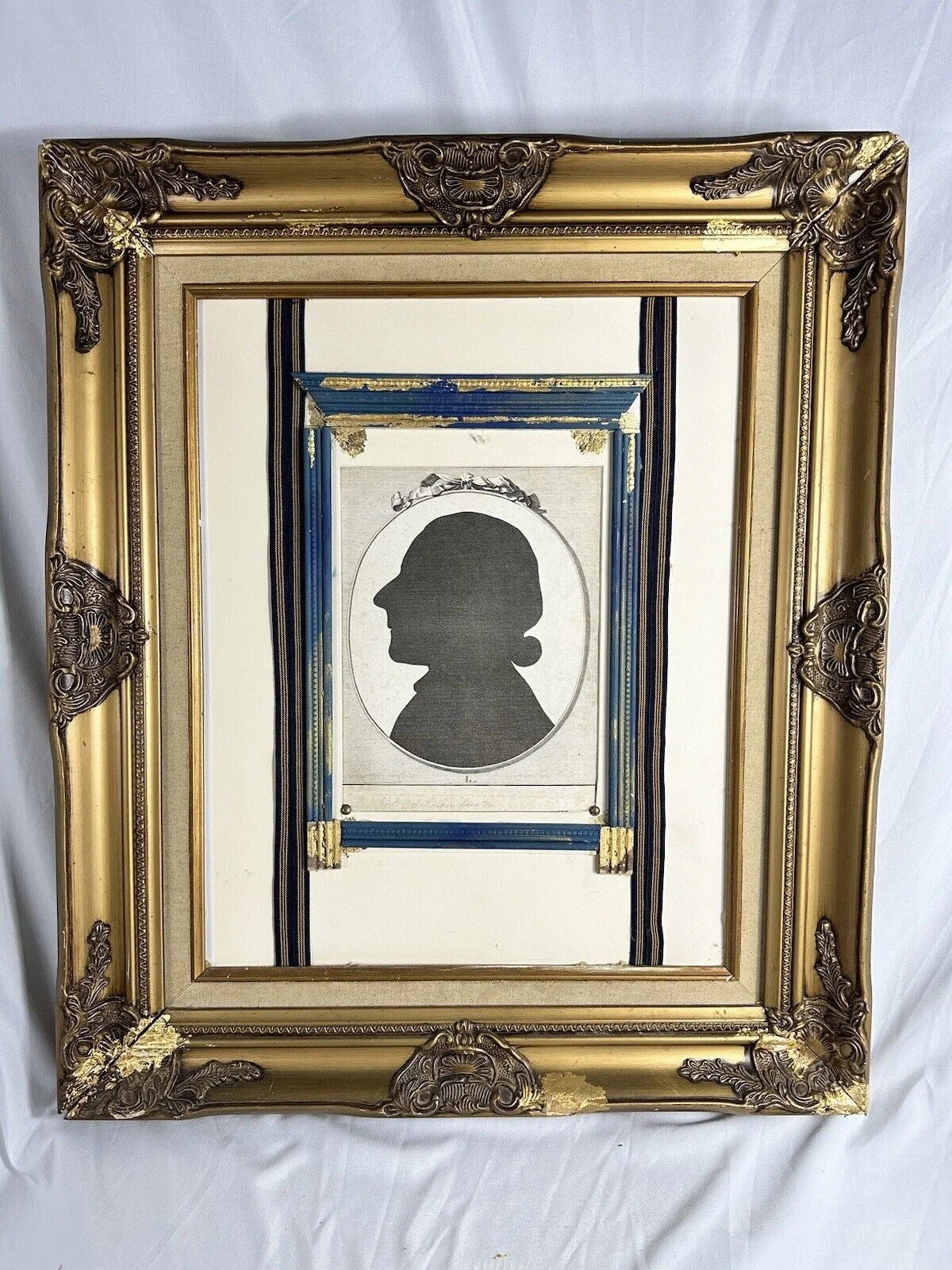 Silhouette Portrait Rev. Of John Caspar Lavater - Original Print 22.5” x 27.5”