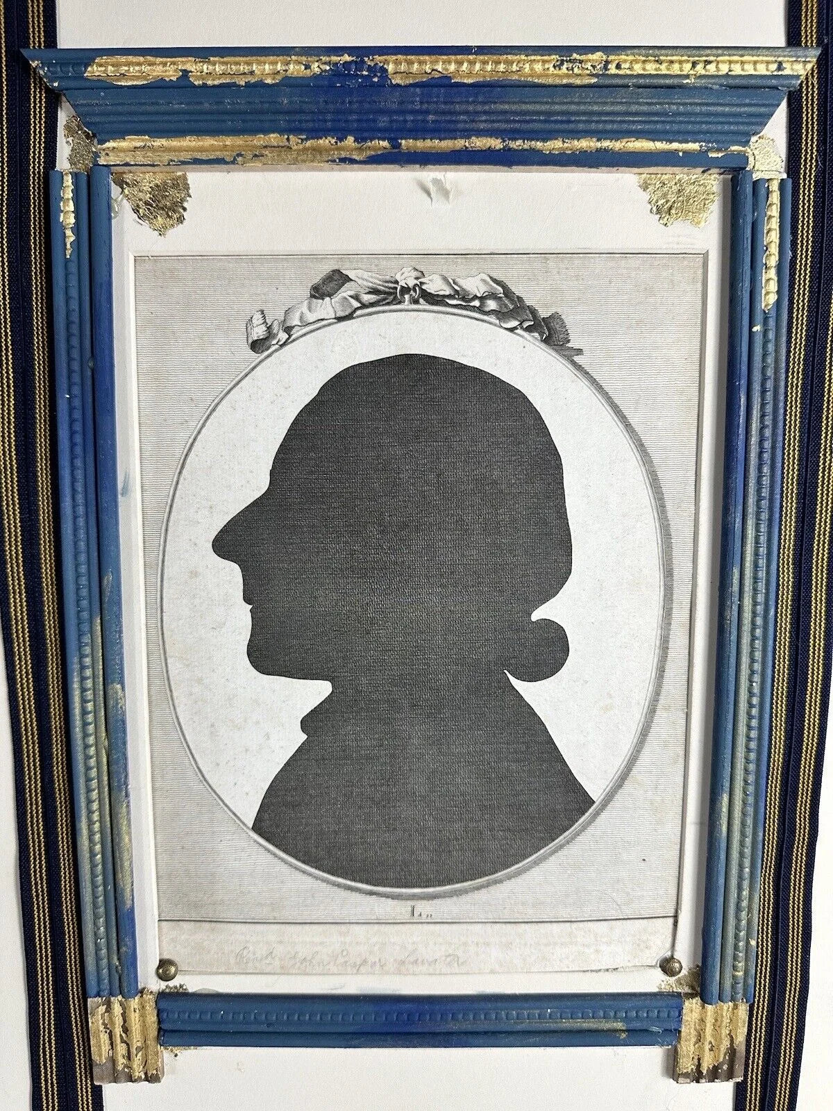 Silhouette Portrait Rev. Of John Caspar Lavater - Original Print 22.5” x 27.5”